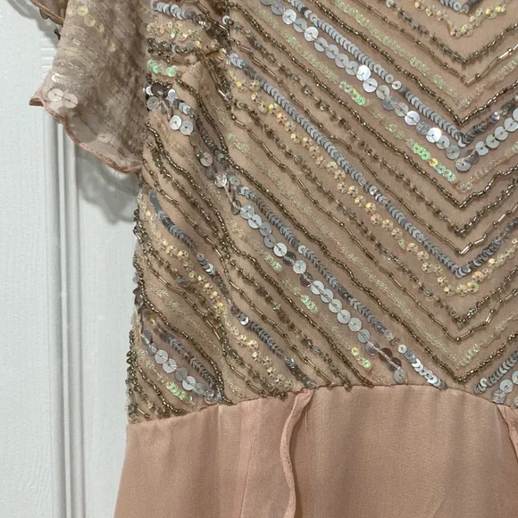 NWT Parker black blush sequin gown/dress Size 6